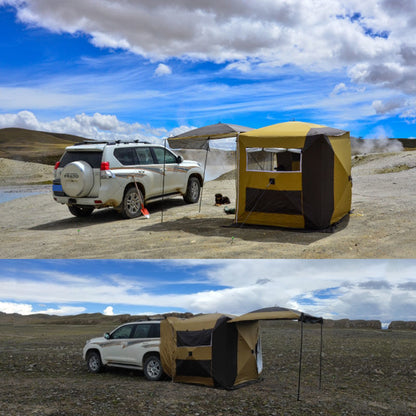 Self-driving Tour In Tents Beside The Car