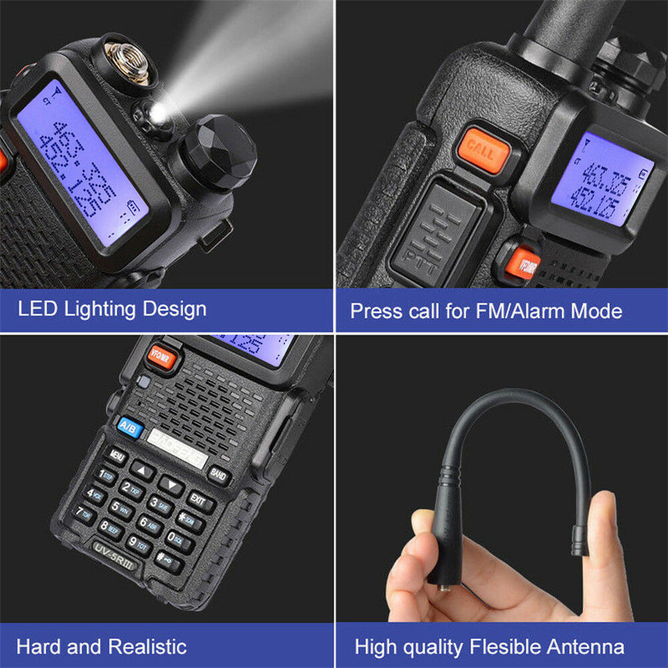 Baofeng Uv-5R Three Segment Walkie Talkie Vhf 220-226Mhz Uhf Frequency Dual Antenna Walkie Talkie Civil Handpiece