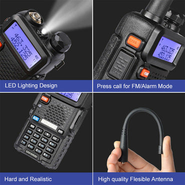 Baofeng Uv-5R Three Segment Walkie Talkie Vhf 220-226Mhz Uhf Frequency Dual Antenna Walkie Talkie Civil Handpiece