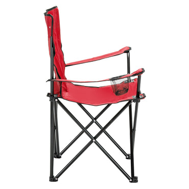 Camping Chair, Black Frame Red Oxford Cloth