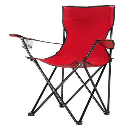 Camping Chair, Black Frame Red Oxford Cloth