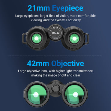 10x42 Waterproof Binoculars HD High Power Low Light