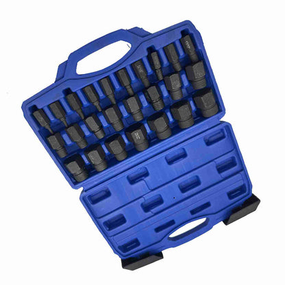 25PCS Hex Screw Extractor Set High Hardness ‌40Cr Multi Functional Damaged Broken Screw Bolt Remover