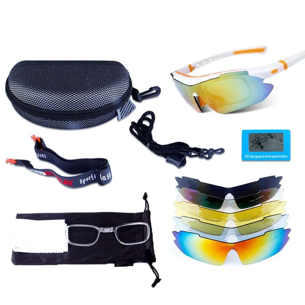 Oakley Luxury Polarized Sports Sun Glasses with 5 Lens KiT