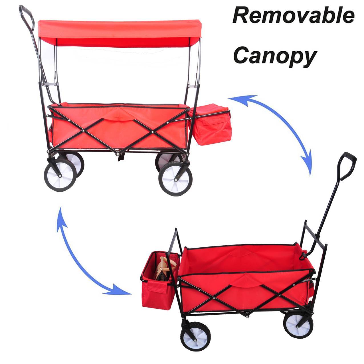 Garden Shopping Beach Cart Folding Wagon