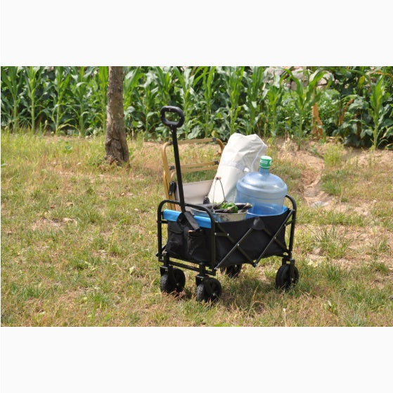 Mini Folding Wagon Garden Cart Shopping Cart Outdoor Camper Wagon Tools Cart