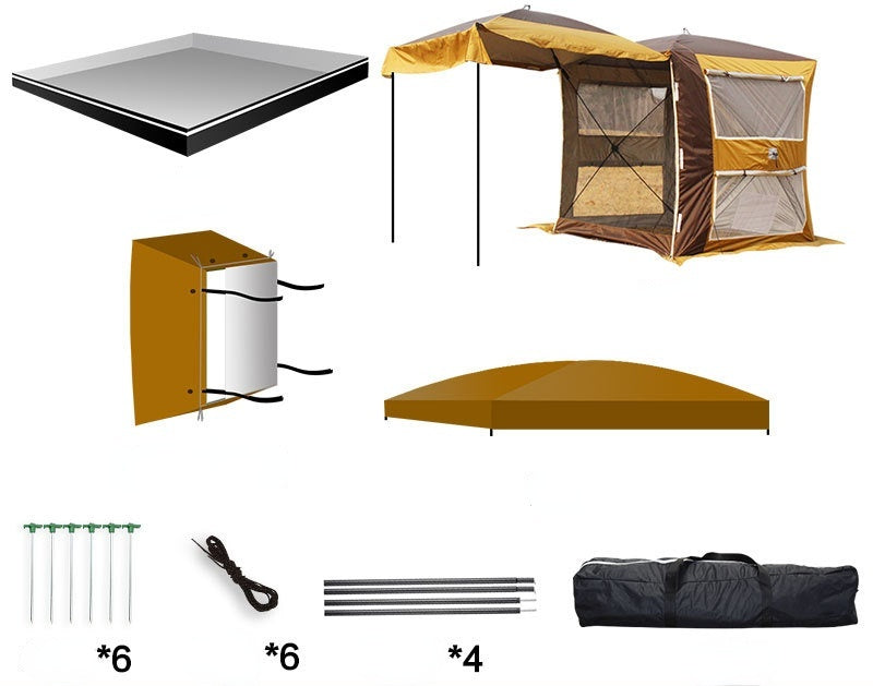 Self-driving Tour In Tents Beside The Car