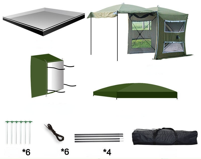 Self-driving Tour In Tents Beside The Car