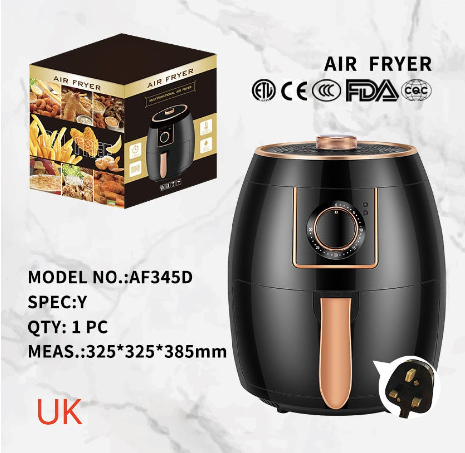 5.5 L US Standard Cross-border Air Fryer Touch Screen Automatic Fryer British Standard Deep Frying Pan Chips Machine Airfryer